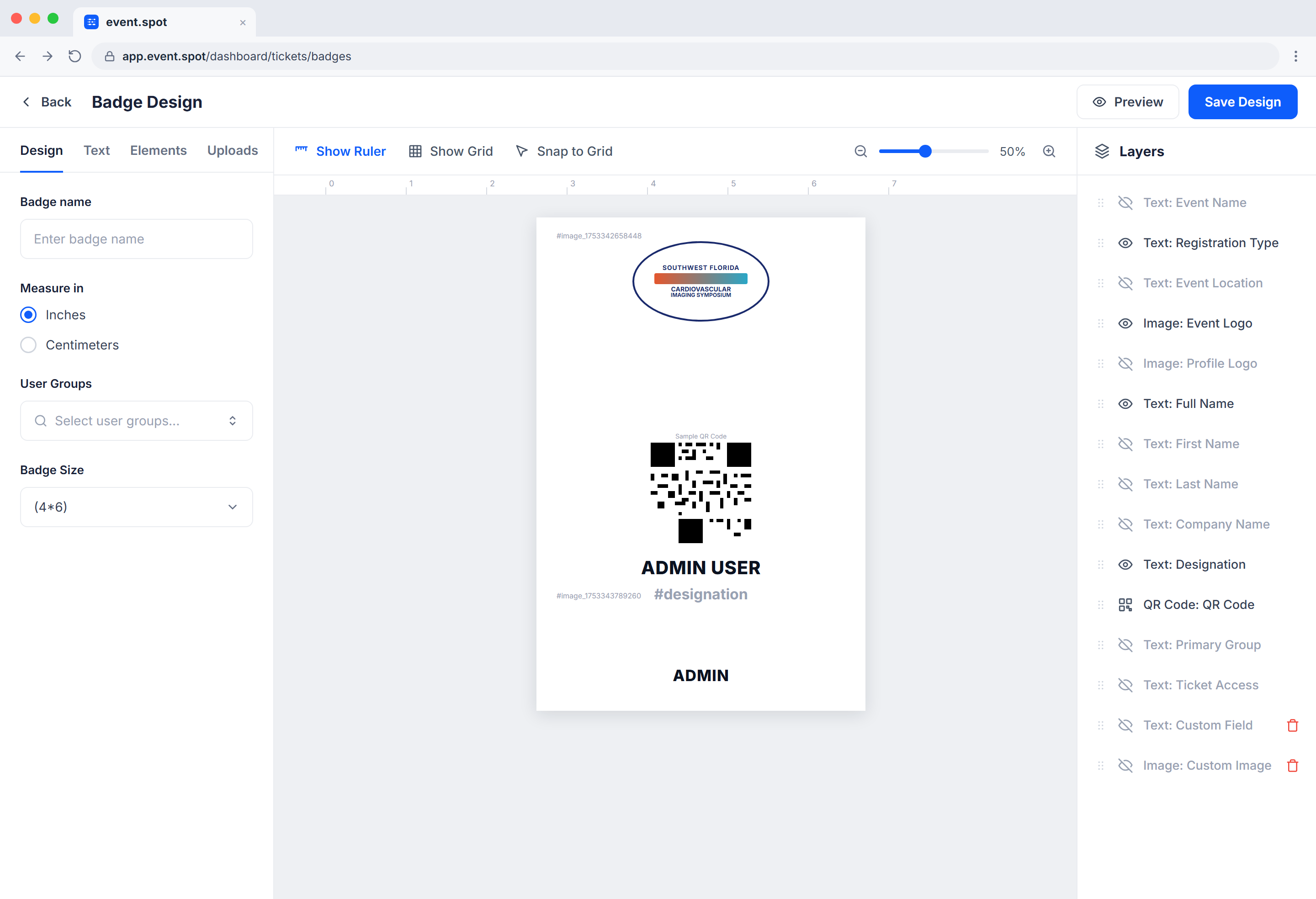 Badge designer